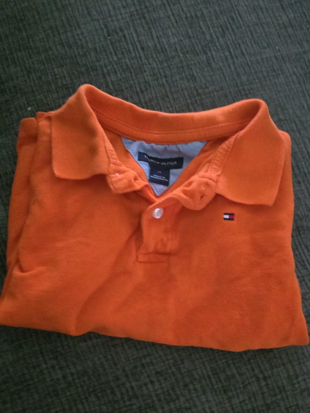 Tommy Hilfiger Orange Boys Polo with Signature Logo